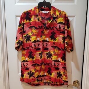 Alvish Casual Hawaiian Button Up Tropical Shirt